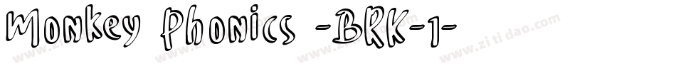 Monkey Phonics -BRK-1字体转换